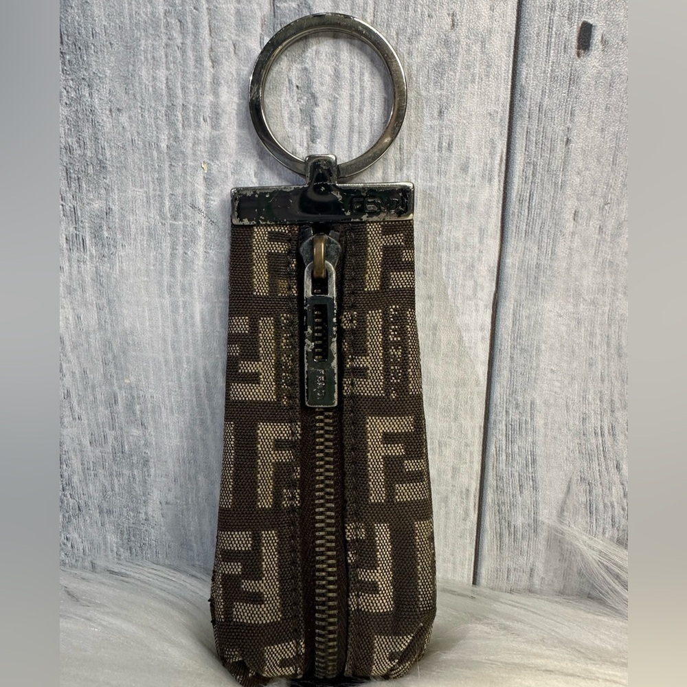 FENDI zucca vintage mini coin purse and key holder